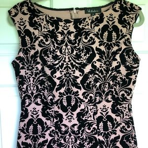 SL Fashions Velveteen print dress